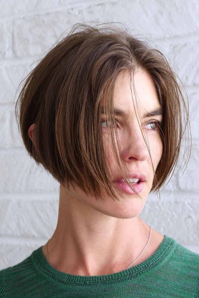 Edgy Layered Bob With Wispy Ends
