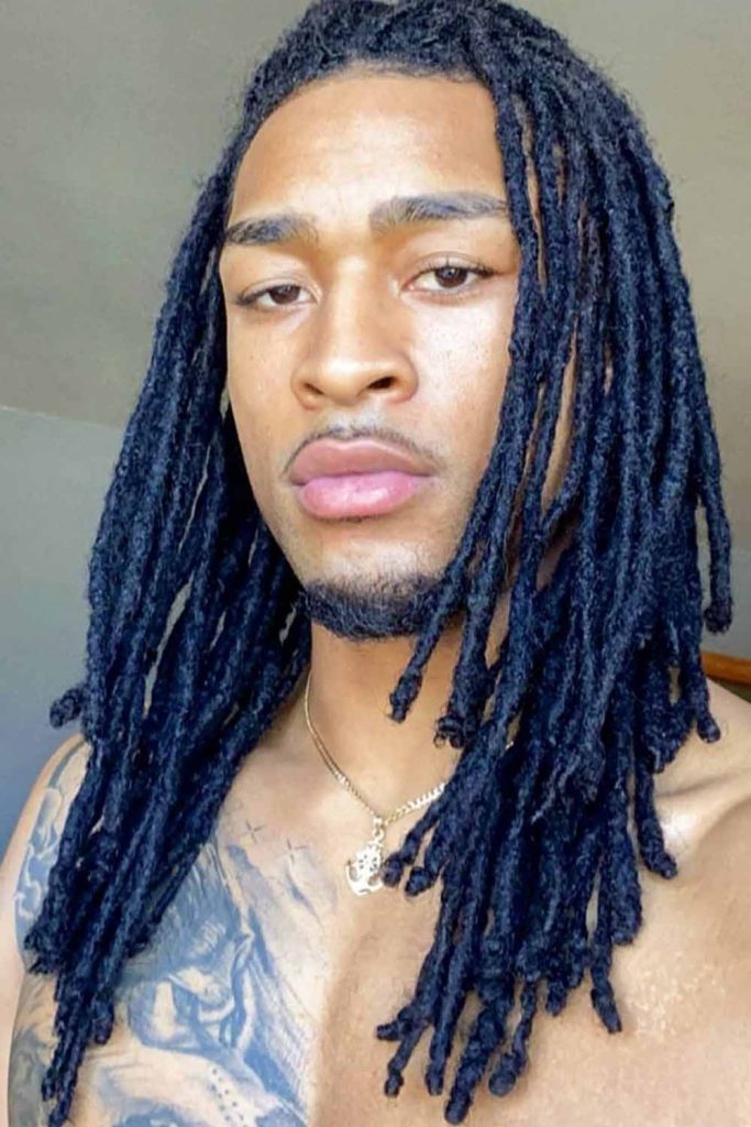 Free-Flowing Black Dreadlocks