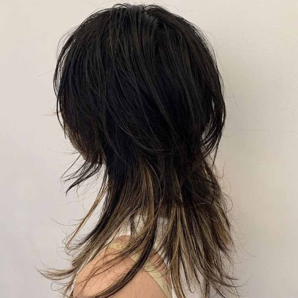 Long Korean Wolf Cut With Blonde Ends