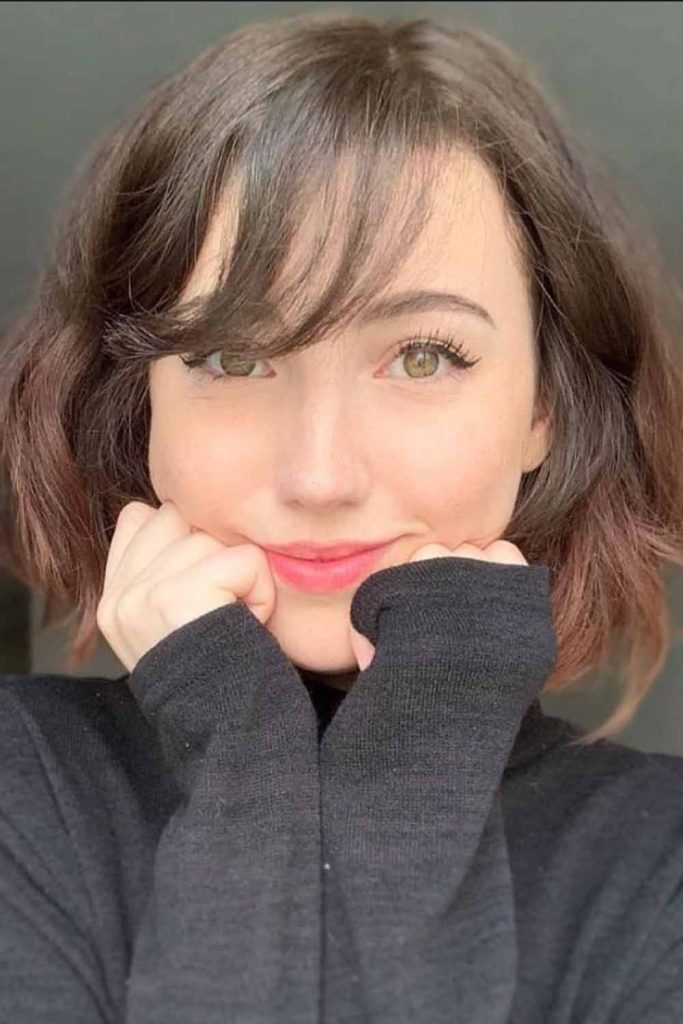 Playful Short Bob With Bangs