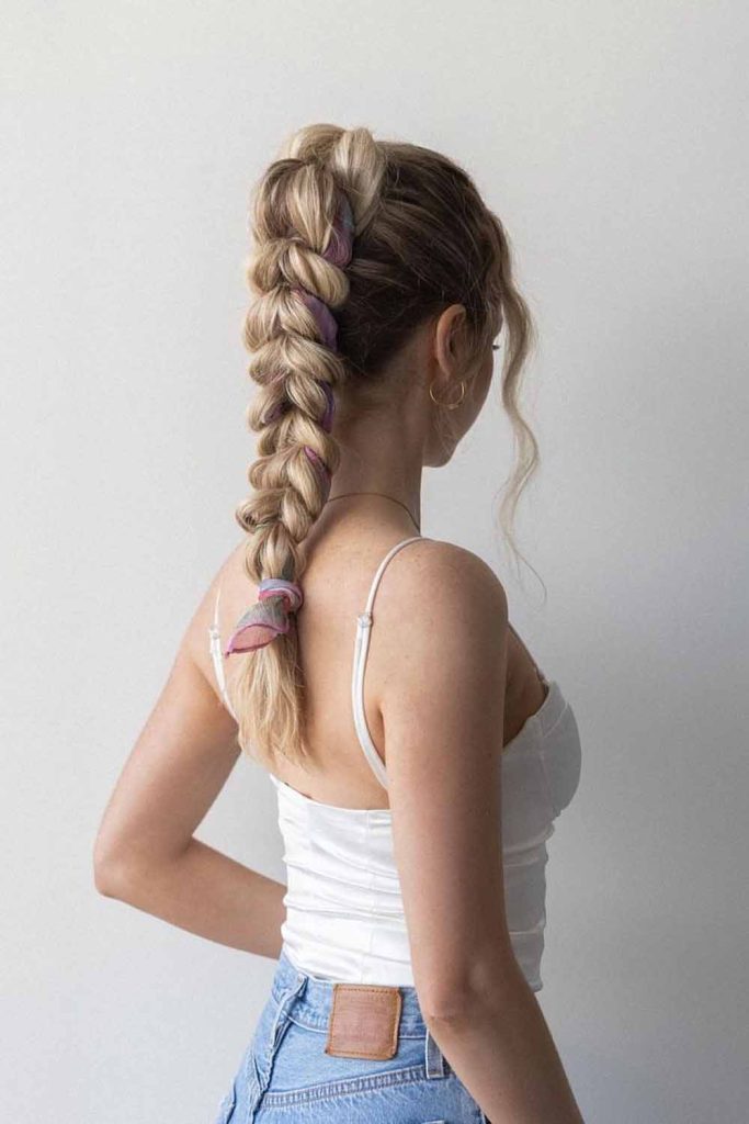 Ribbon-Enhanced French Braid
