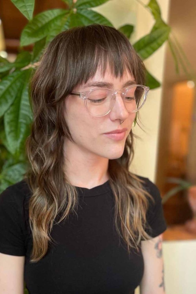 Shag Haircut With Choppy Bangs for Fine Thin Hair