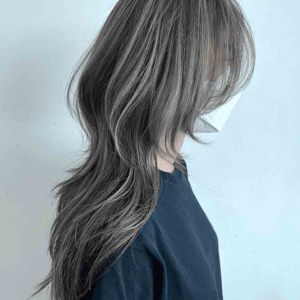 Wolf Cut on Ashy Brown Long Hair