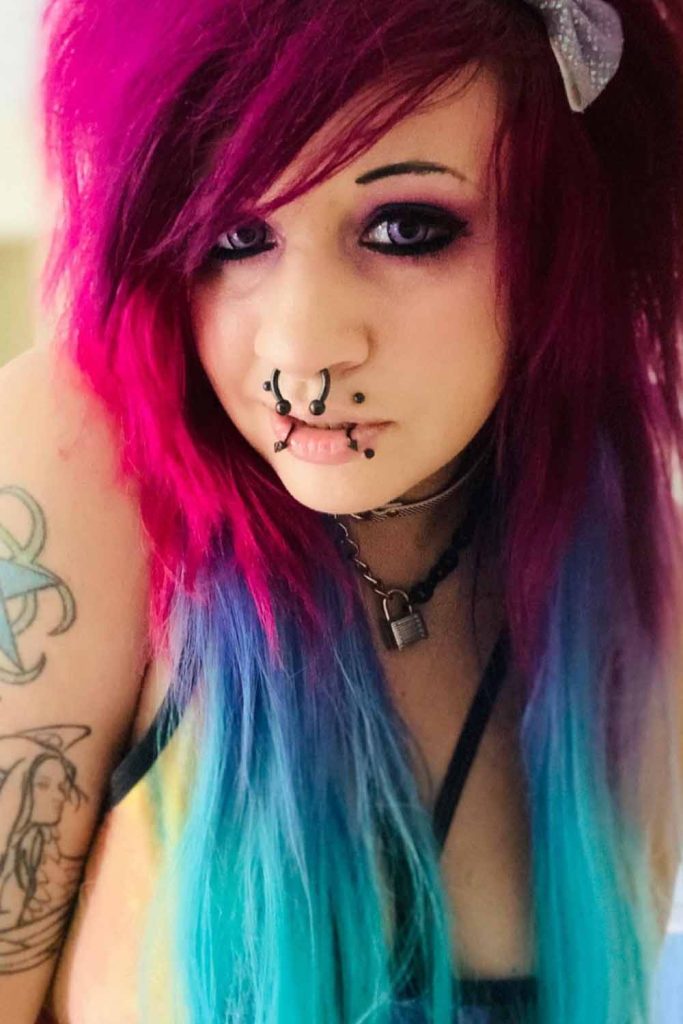 Multi Colored Scene Hairstyle