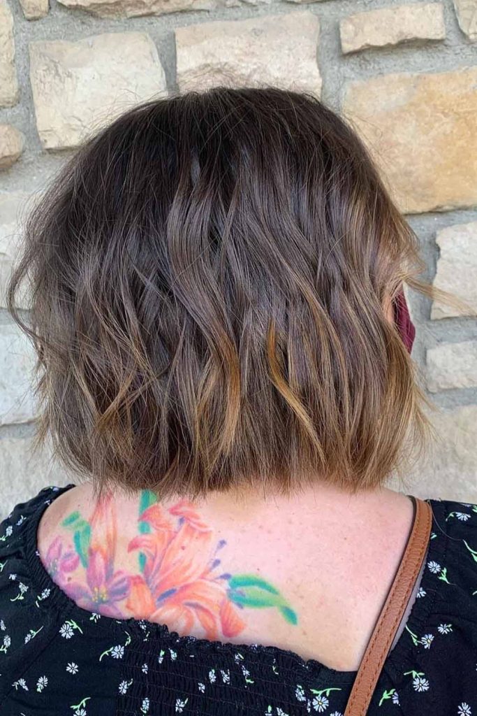 Short Textured Wavy Bob Hair