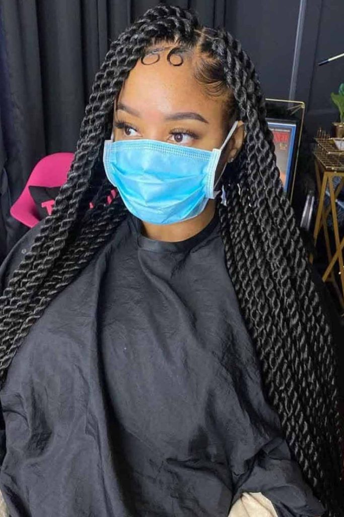 Long Rope Twists Hairstyle