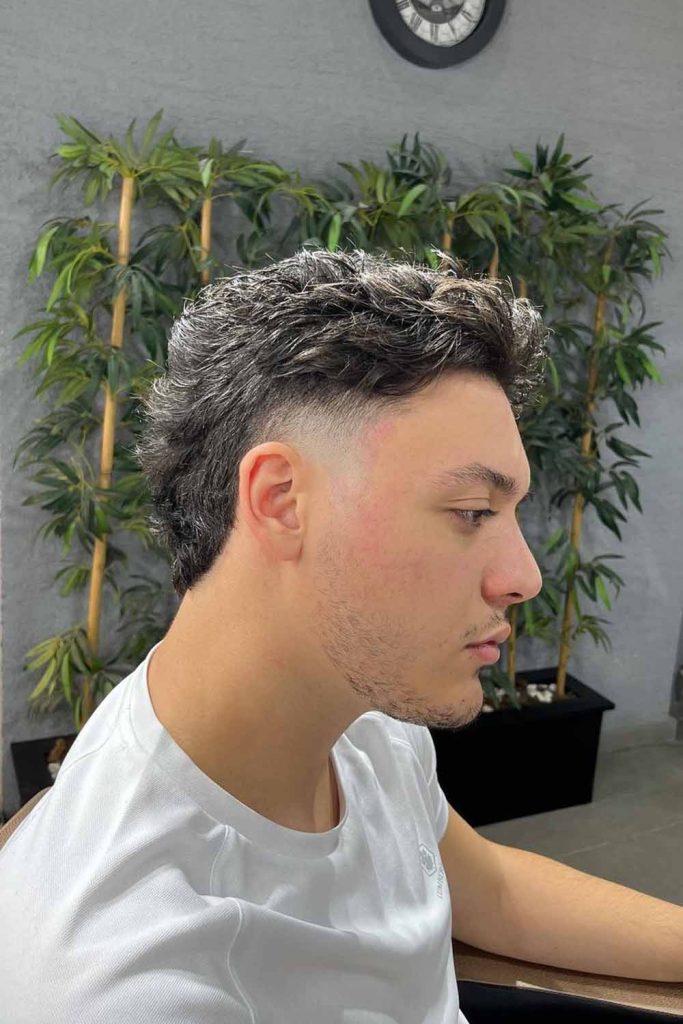Salt and Pepper Short Shag Mullet