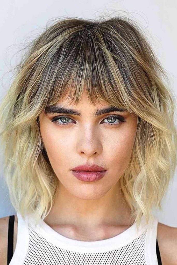 Shaggy Bob With Wispy Bangs