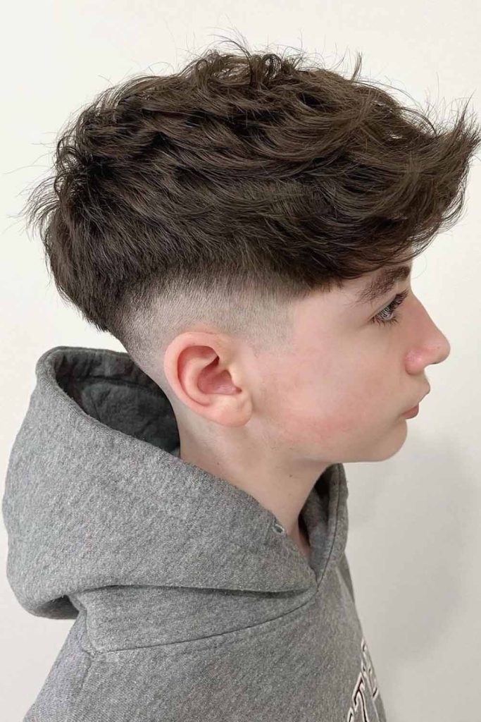 Skin Fade With Textured Bangs