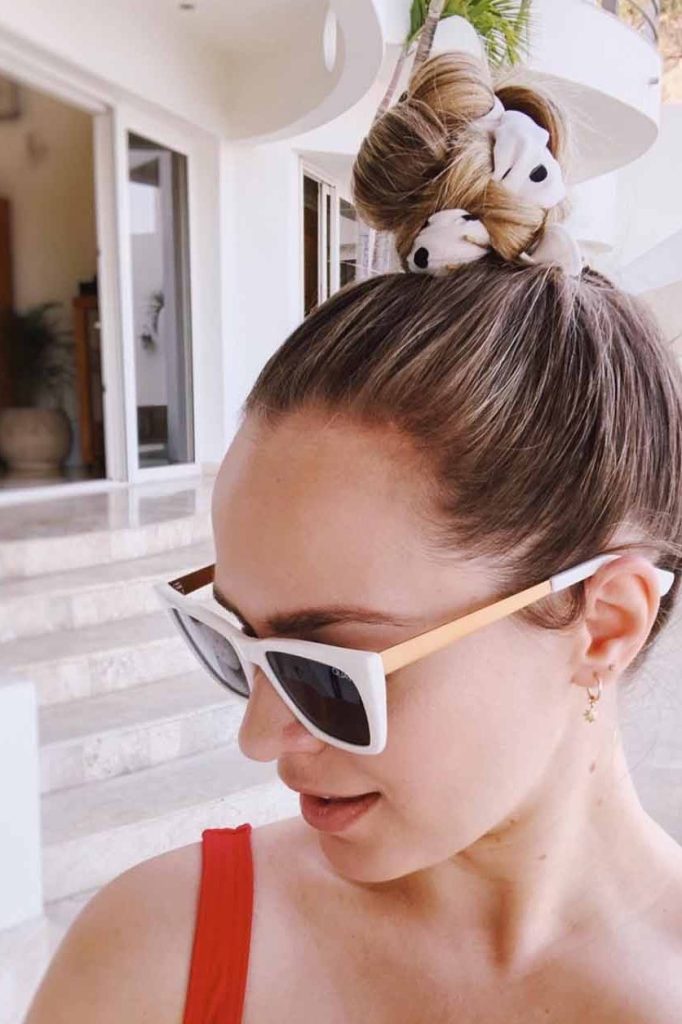 High Scrunchie Bun