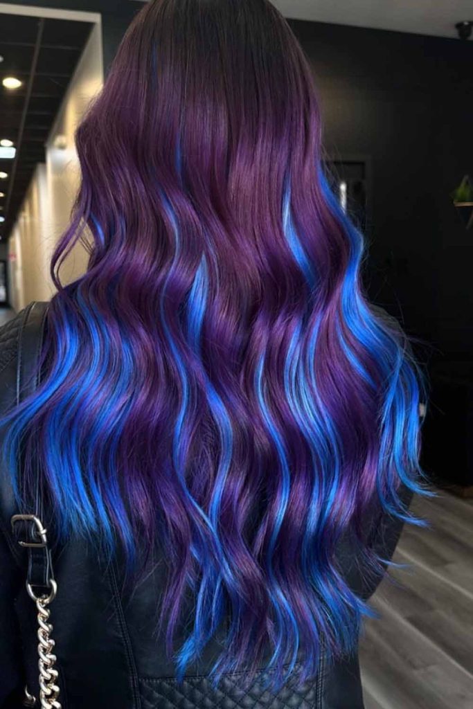 Purple Hair With Blue Highlights
