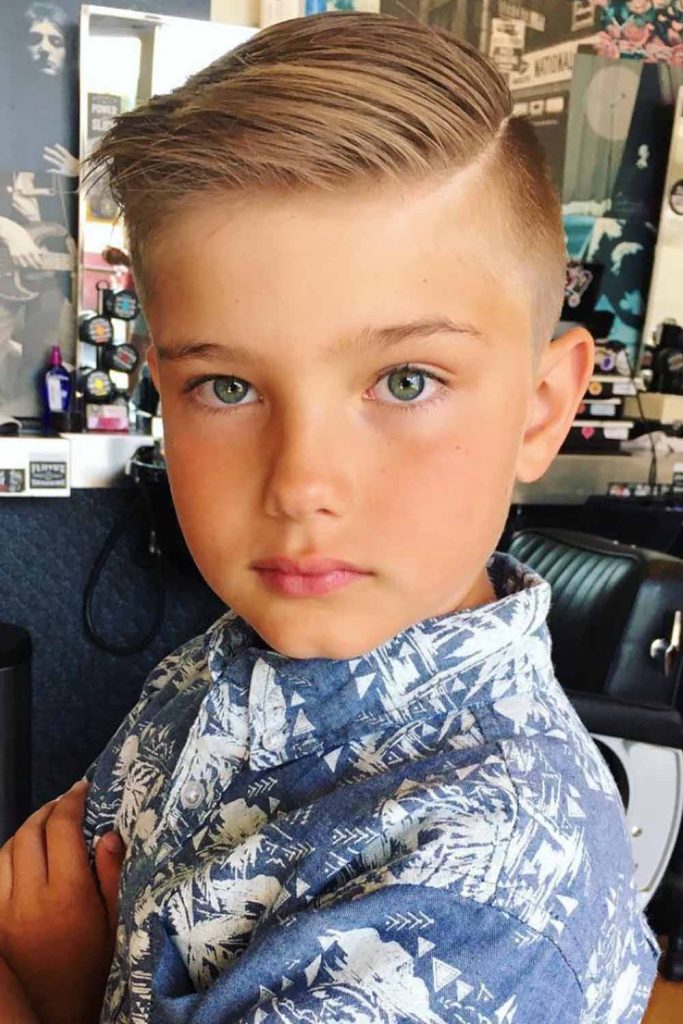 Sleek Comb Over With Faded Sides
