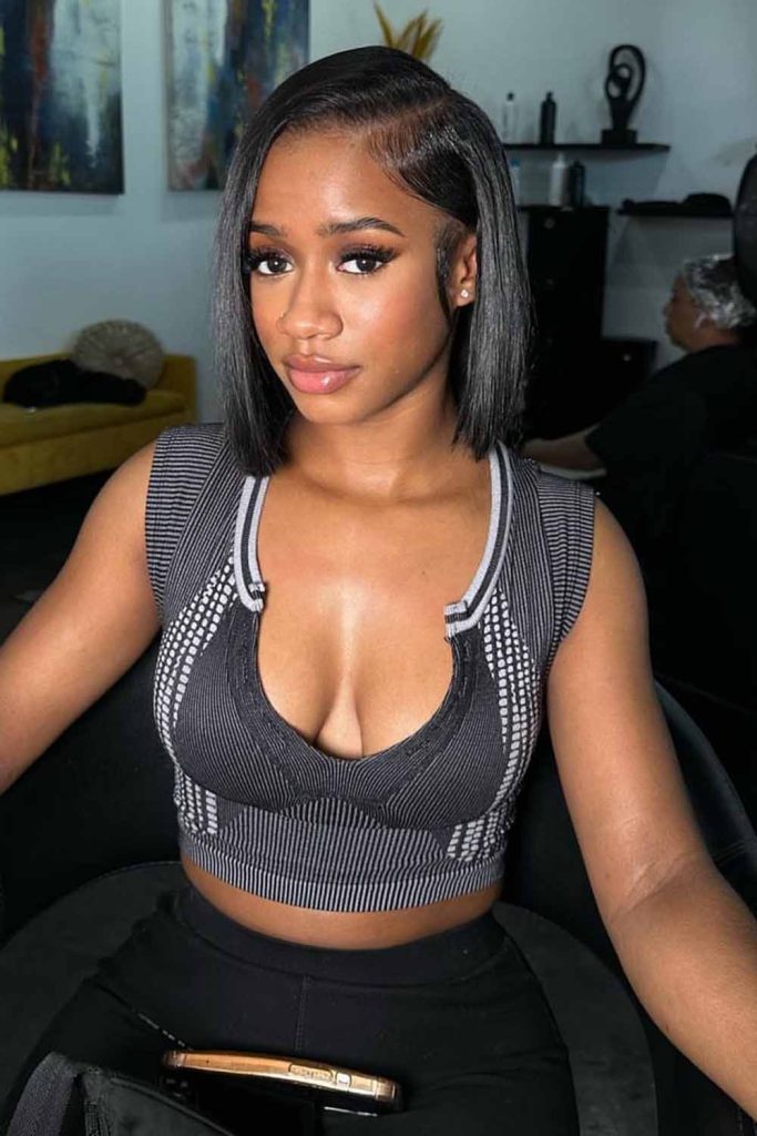 Bob Cut With Side Part