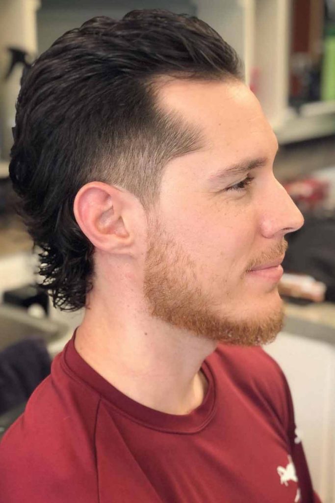Slicked Back Modern Mullet
