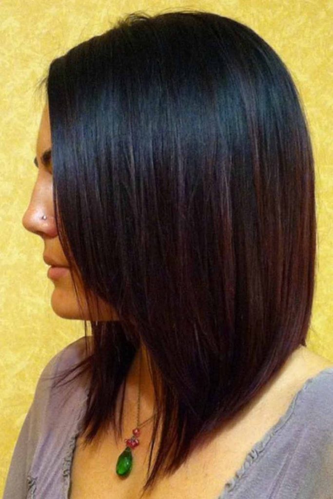 Long Angled Bob with Sharp Ends