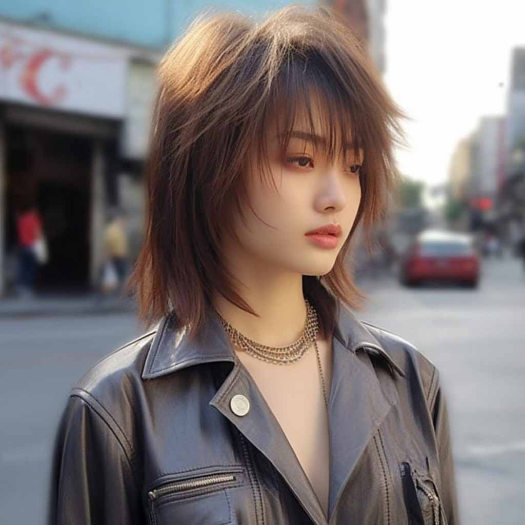 Street-Style Shaggy Korean Wolf Cut
