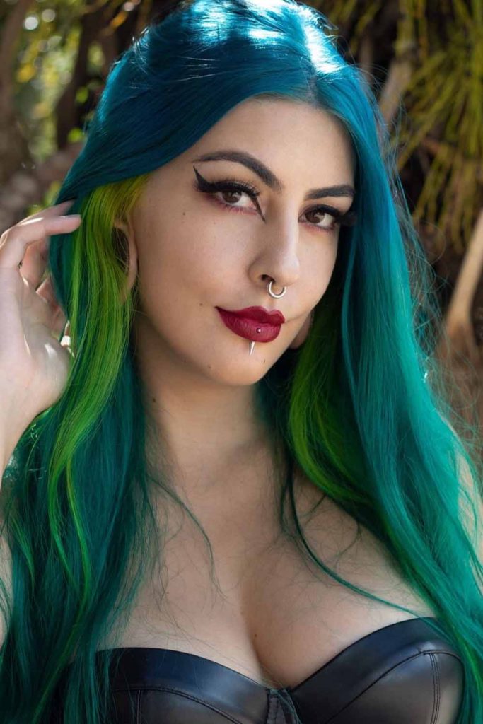 Aqua Ombre Hair