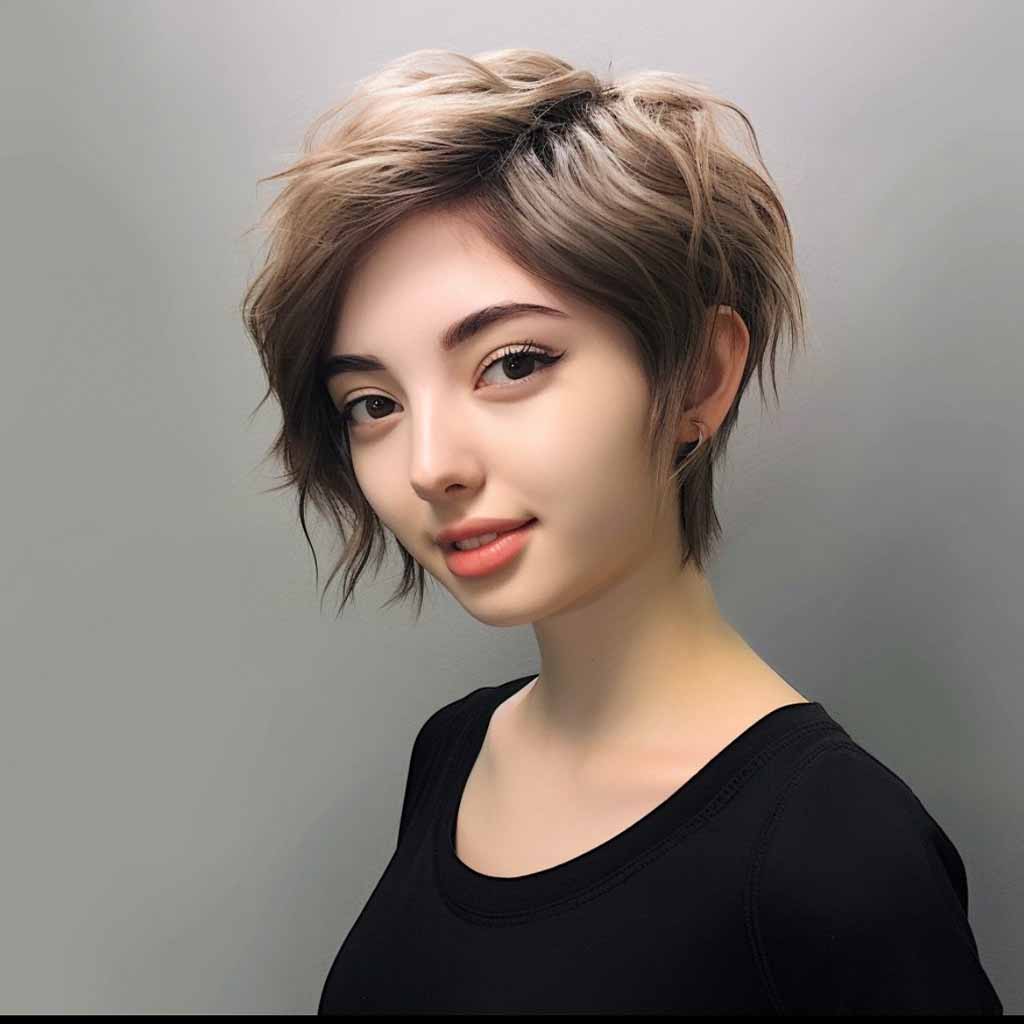 Voluminous Crop Korean Wolf Cut