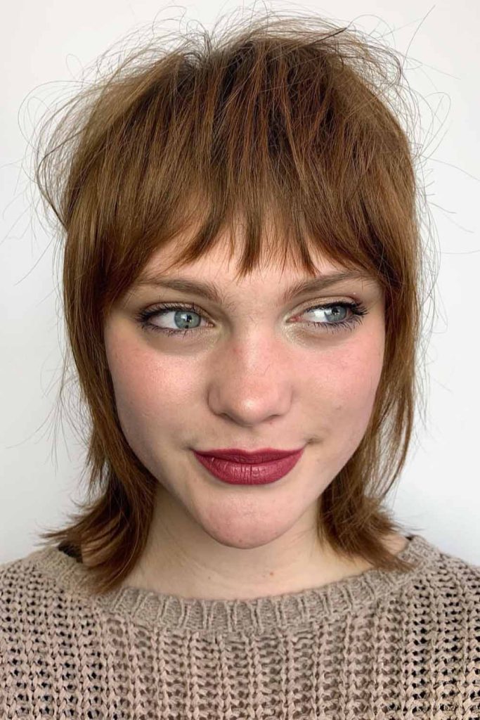 Straight Short Layered Razor Cut With Bangs