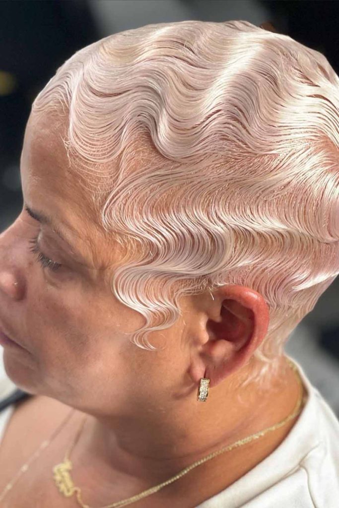 Finger-Waved Pixie Cut