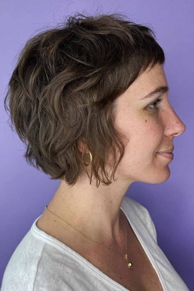 Razor Shag Bixie Cut With Micro Fringe