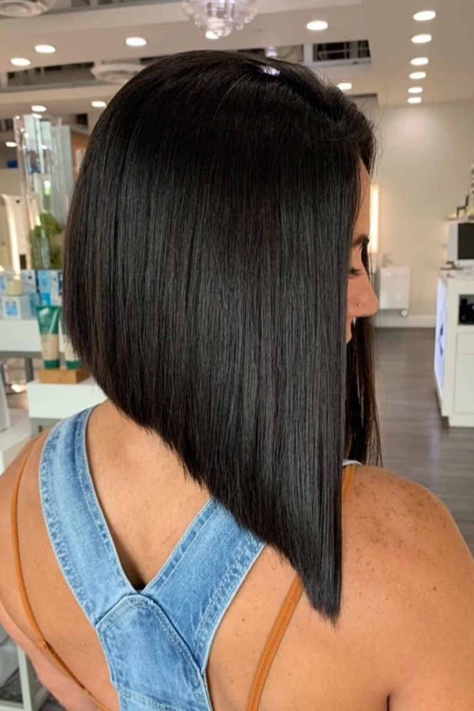 Inverted Bob on Black Hair