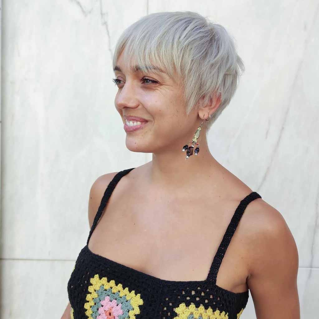 Pixie Mullet Wolf Cut on Ash Hair
