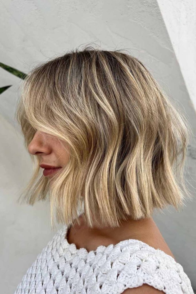 Short Blonde Balayage Bob