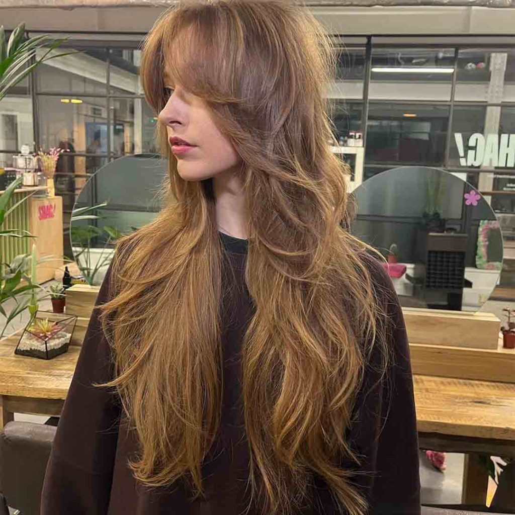 Shaggy Octopus Cut on Very Long Hair