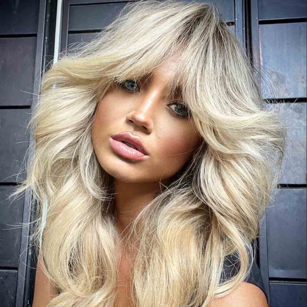 Blonde Butterfly Shag Cut