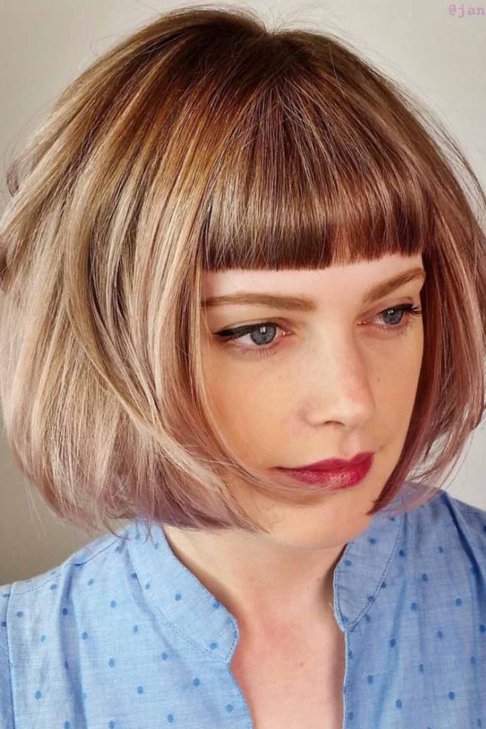 Chic Bob With Blunt Bangs