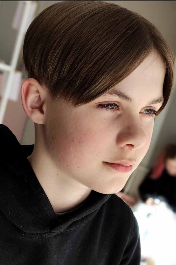 Razor Cut With Curtain Bangs