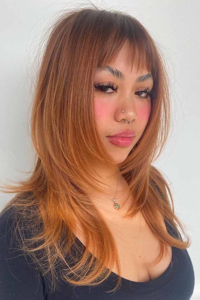 Copper Layers With Subtle Bangs