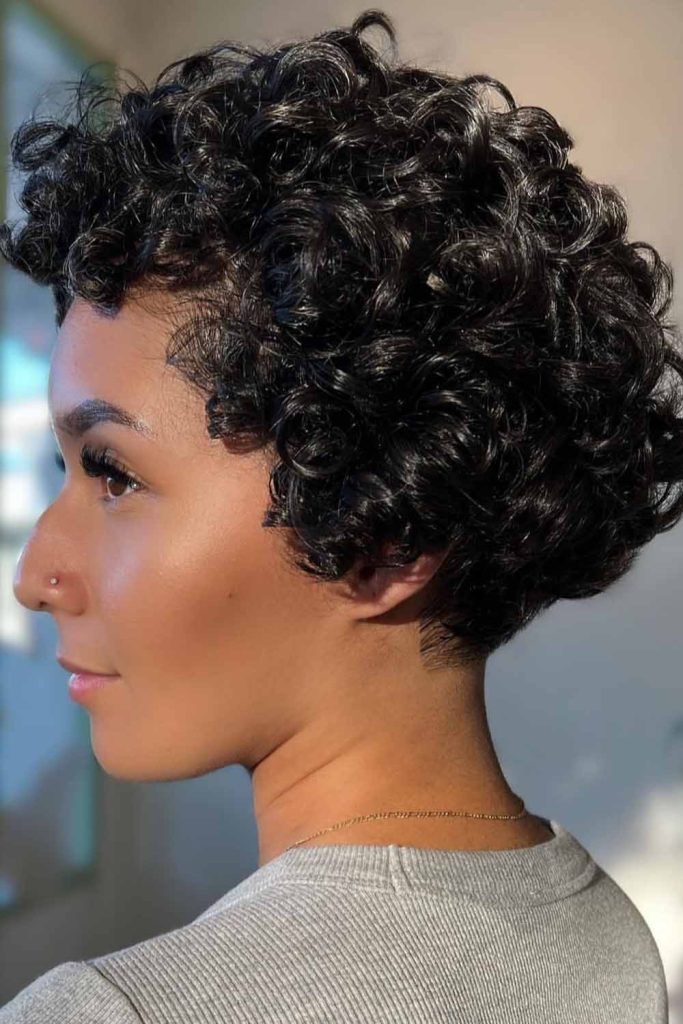 Curly Bixie Bob Cut