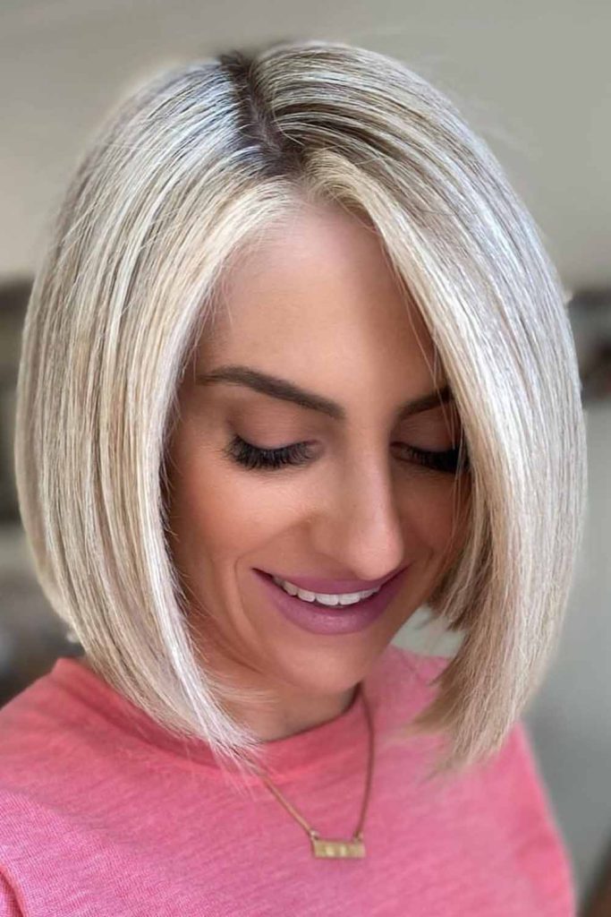 Platinum Blonde Bob Cut