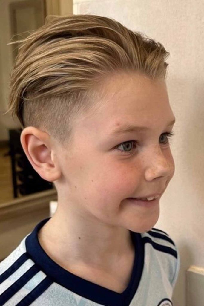 Tapered Quiff With Blonde Highlights