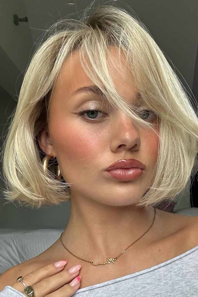 Blonde Bob With Tousled Layers