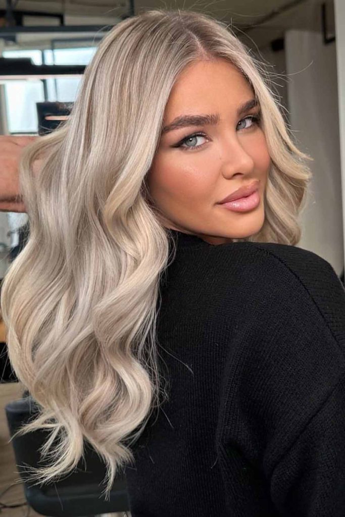Platinum Blonde With Delicate Low Lights