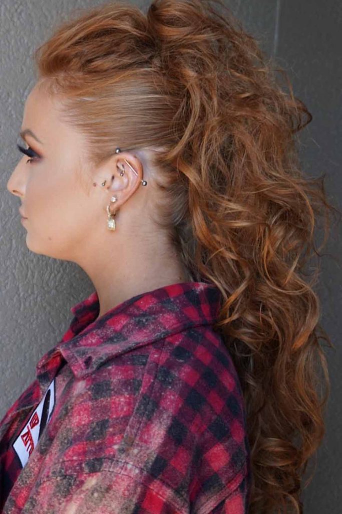 Voluminous Curly Mohawk