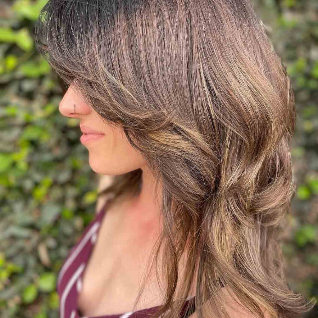 Wavy Light Brown Hair With Octopus Cut