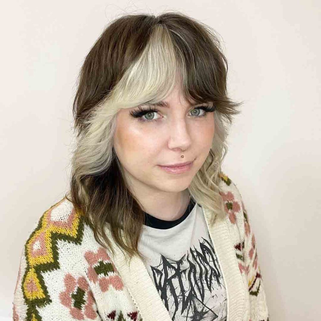 Brown and Blonde Shag Haircut