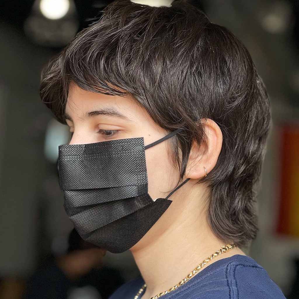 Wolf Style Pixie Cut With Tousled Bangs