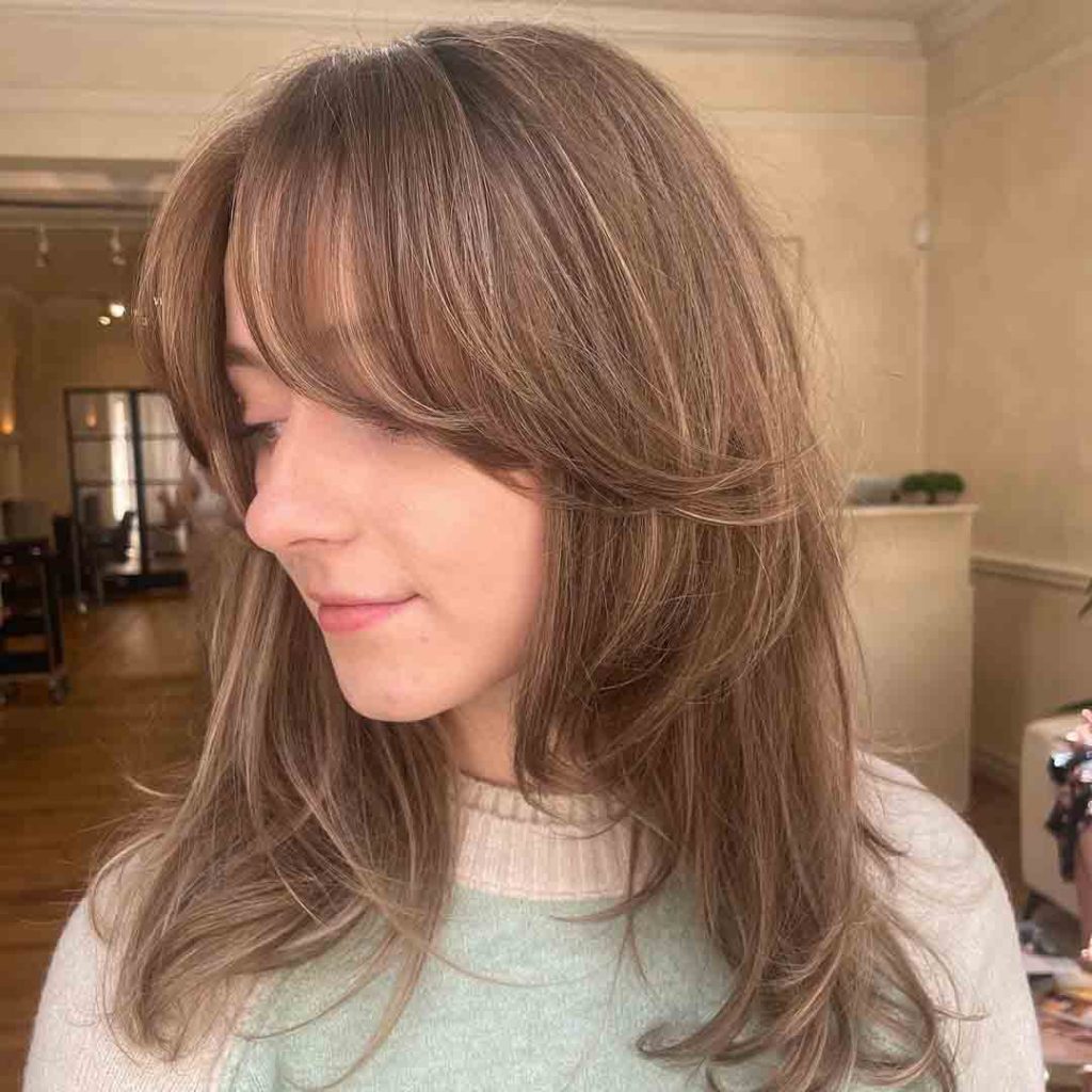 Shag Cut With Side-Swept Bangs