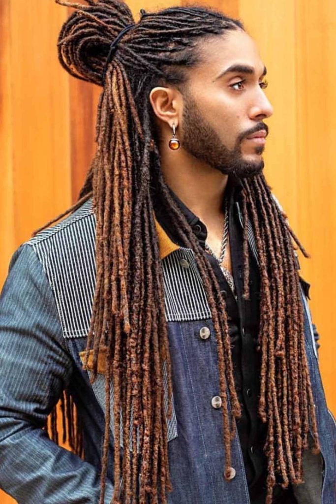Half-Up Dreadlock With Man Bun