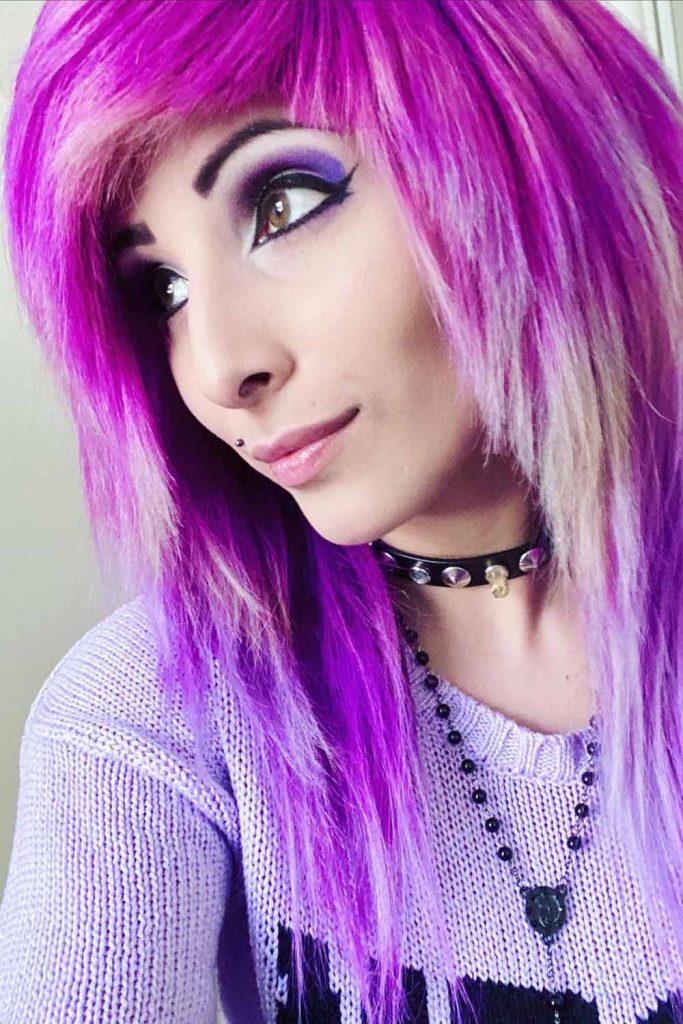 Purple Pink Gothic Scene Hairstyle