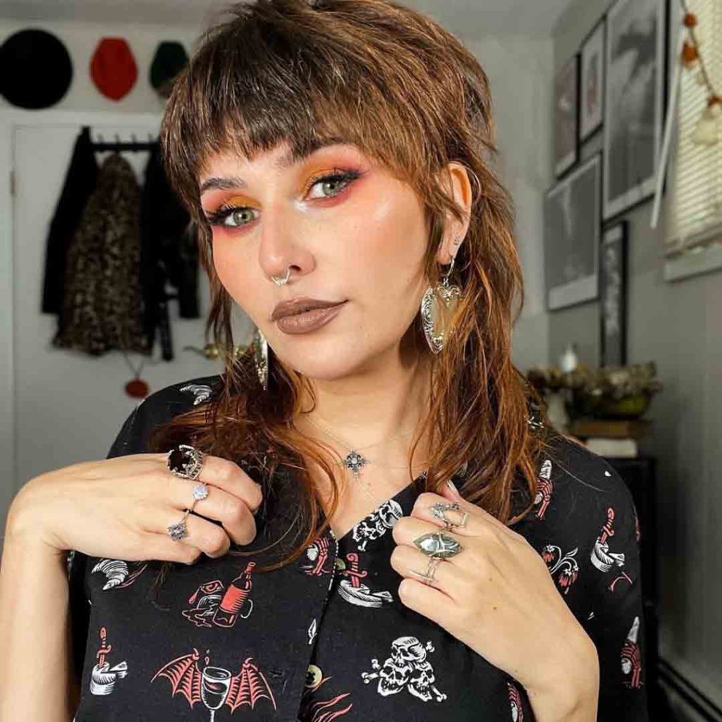 Shag Wolf Cut With Asymmetrical Bangs