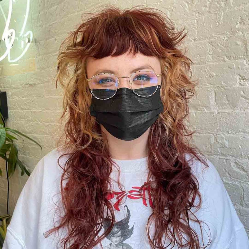Long Duo-Tone Shaggy Wolf Cut