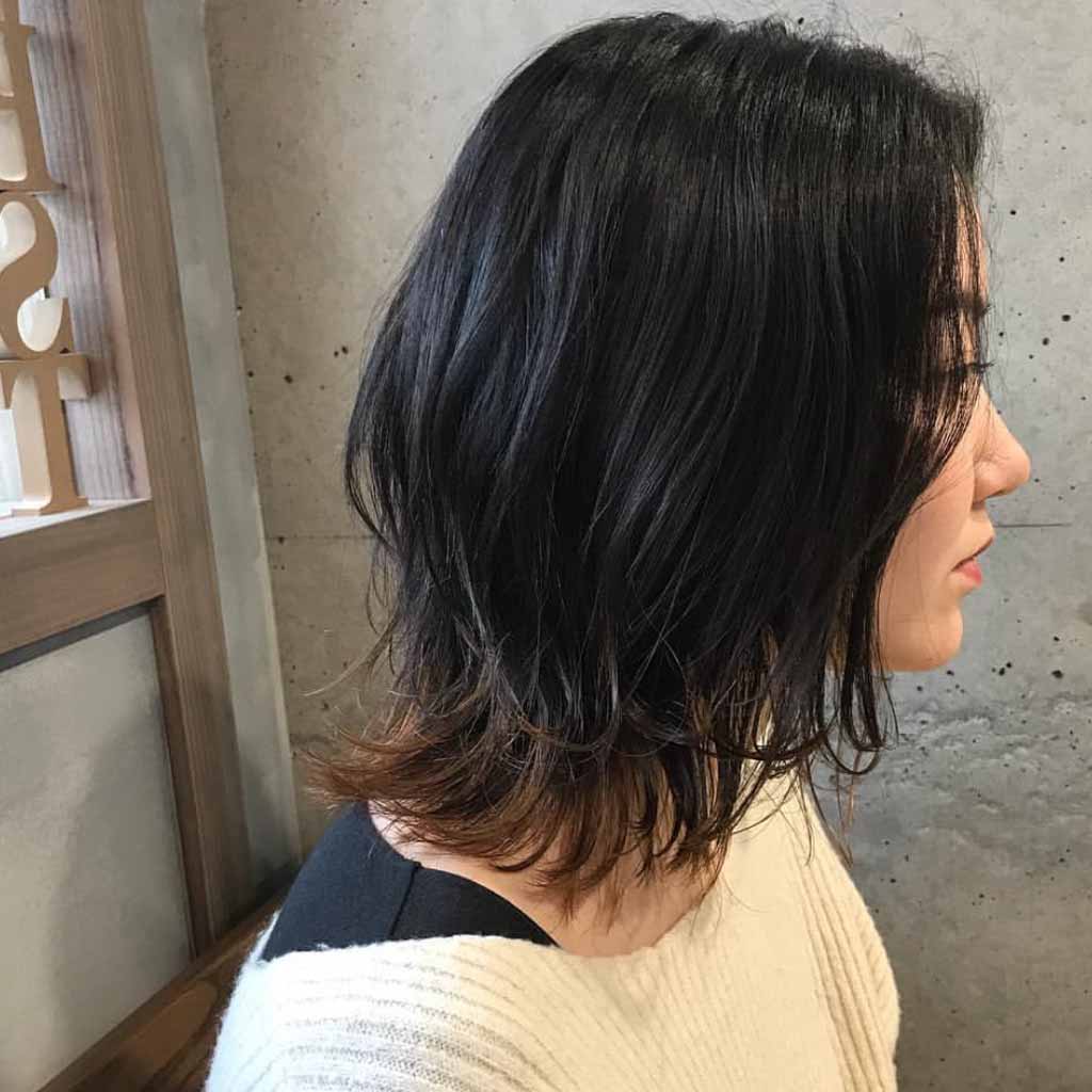 Medium Layered Wolf Cut With Brown Ends