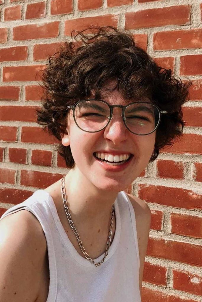 Short Curly Shag Cut