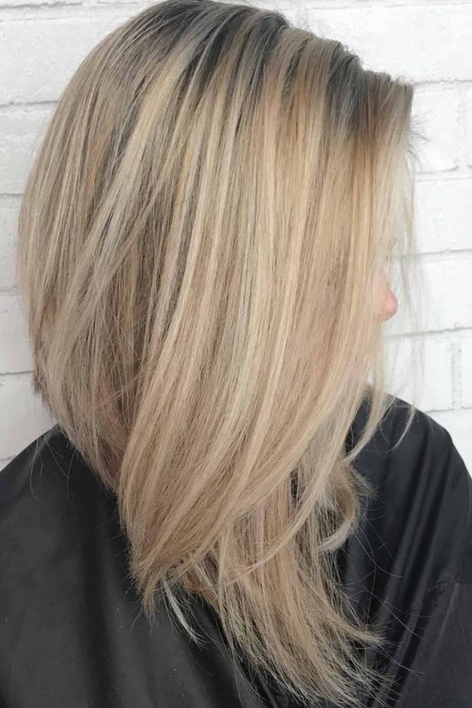 Tousled Angled Blonde Bob
